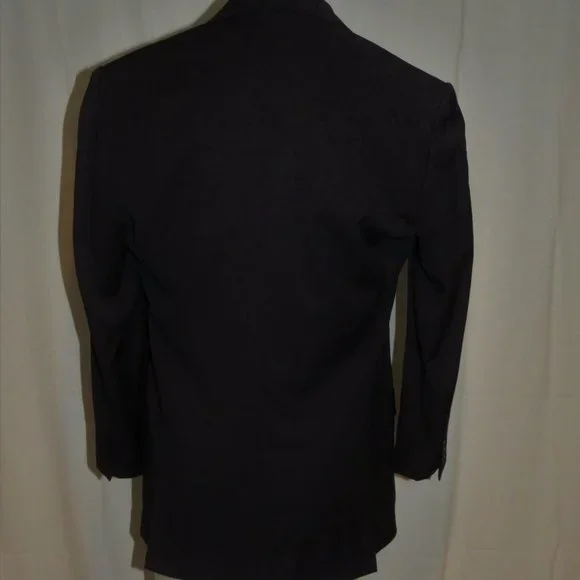 Versace Mainline x Castangia Recent Dark Blue Woven Two Button Suit Jacket 40L